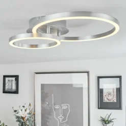 Plafonnier Sorte LED Nickel mat, 1 lumière