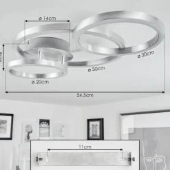 Plafonnier Sorte LED Nickel mat, 1 lumière