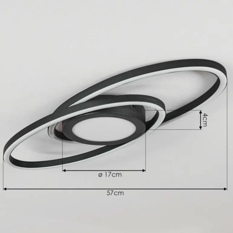 Plafonnier Sorte LED Noir, Blanc, 1 lumière