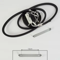Plafonnier Sorte LED Noir, Blanc, 1 lumière