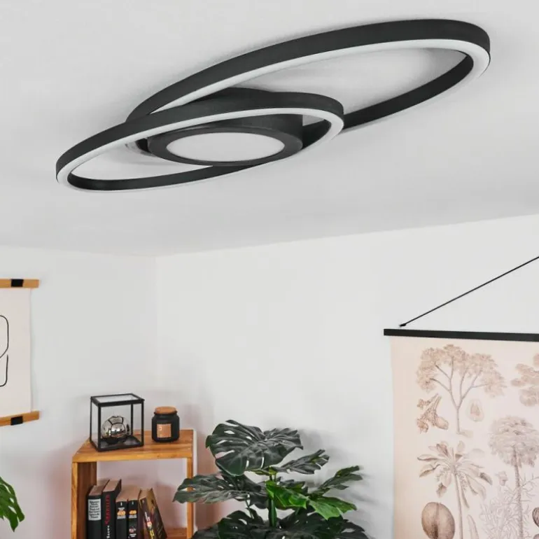 Plafonnier Sorte LED Noir, Blanc, 1 lumière