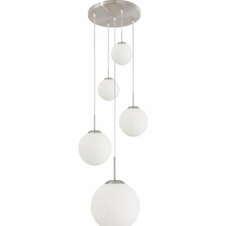 Plafonnier Steinhauer BOLLIQUE Acier inoxydable, 5 lumières