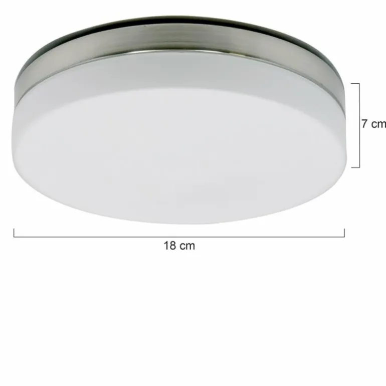 Plafonnier Steinhauer Ceiling and wall LED Acier inoxydable, 1 lumière