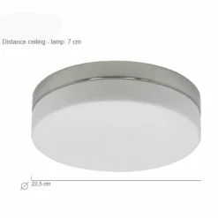 Plafonnier Steinhauer Ceiling and wall LED Acier inoxydable, 1 lumière