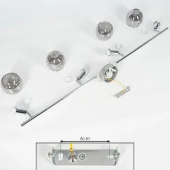 Plafonnier Stranderod Chrome, 4 lumières