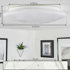 Plafonnier Stungchhveng LED Blanc, 1 lumière