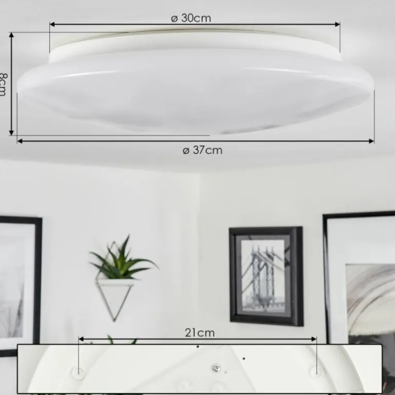 Plafonnier Stungchhveng LED Blanc, 1 lumière