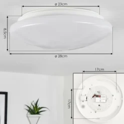 Plafonnier Stungchhveng LED Blanc, 1 lumière