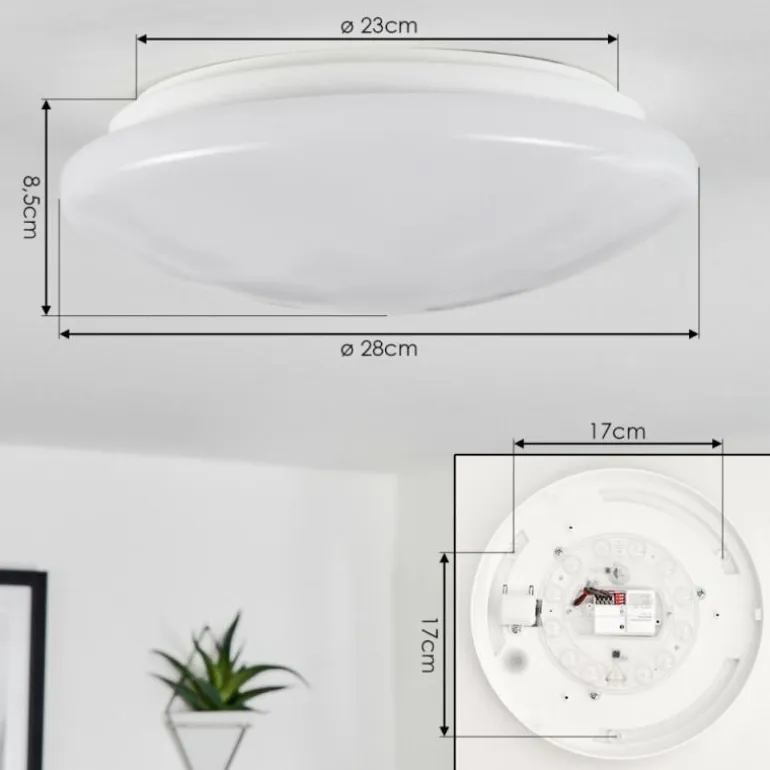 Plafonnier Stungchhveng LED Blanc, 1 lumière