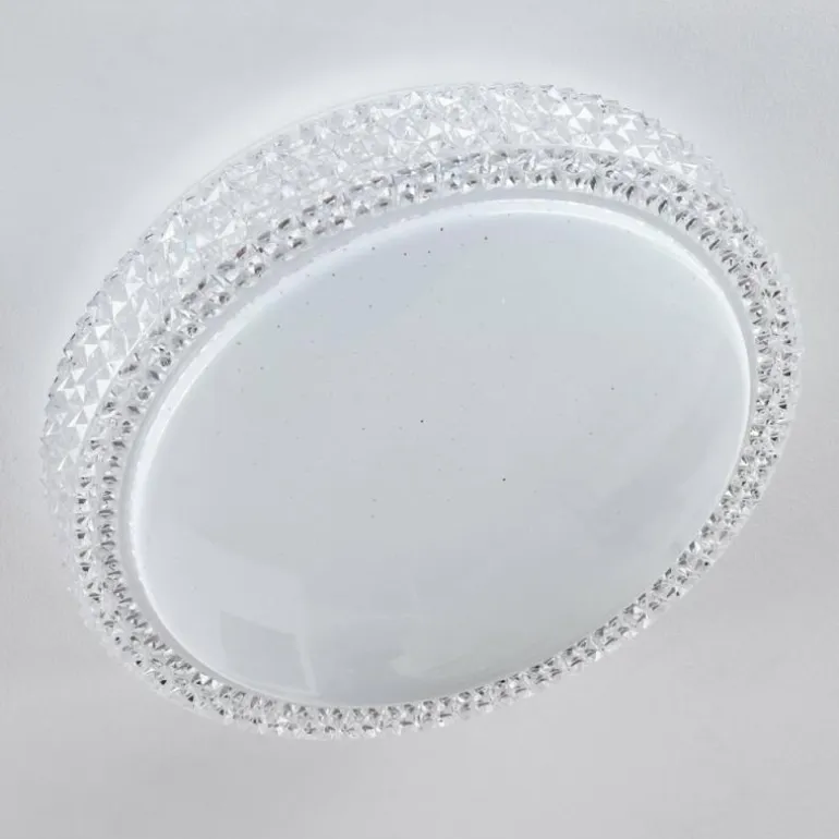 Plafonnier Suno LED Transparent, Blanc, 1 lumière