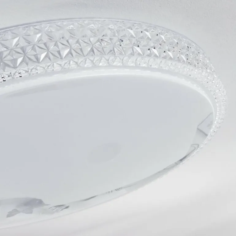 Plafonnier Suno LED Transparent, Blanc, 1 lumière, Télécommandes