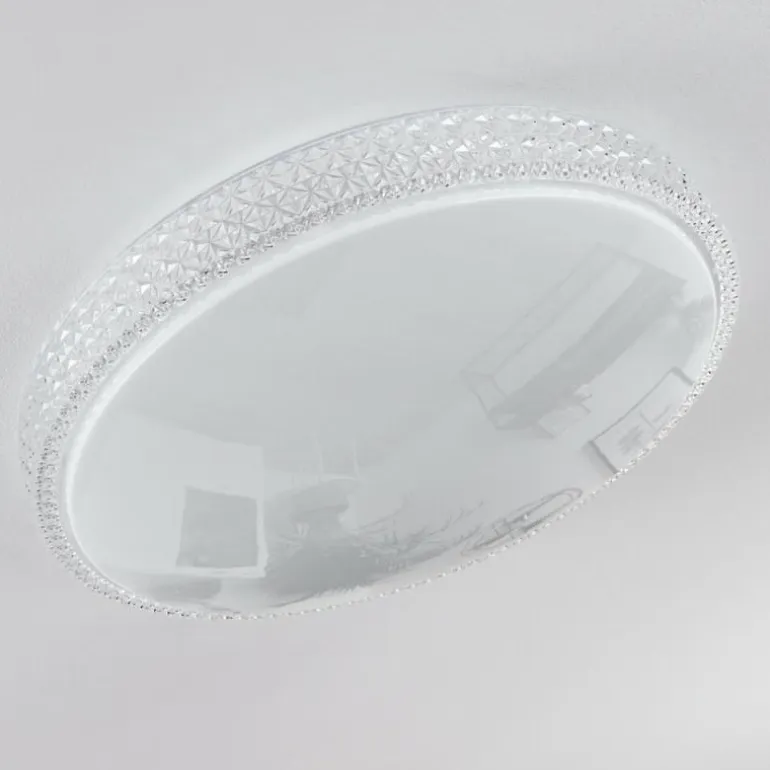 Plafonnier Suno LED Transparent, Blanc, 1 lumière, Télécommandes