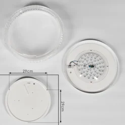 Plafonnier Suno LED Transparent, Blanc, 1 lumière