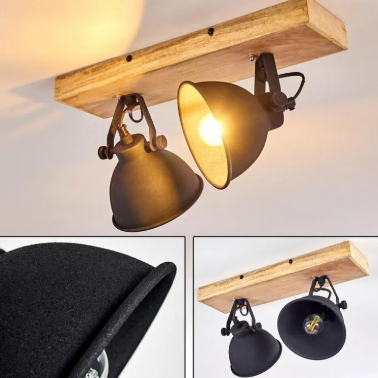 Plafonnier Svanfolk Bois clair, 2 lumières