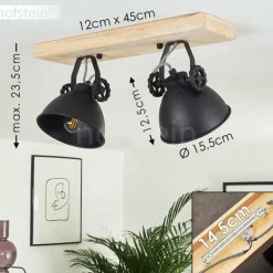 Plafonnier Svanfolk Bois clair, 2 lumières