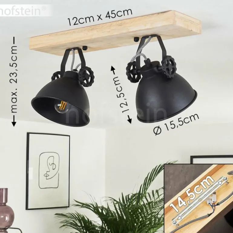 Plafonnier Svanfolk Bois clair, 2 lumières