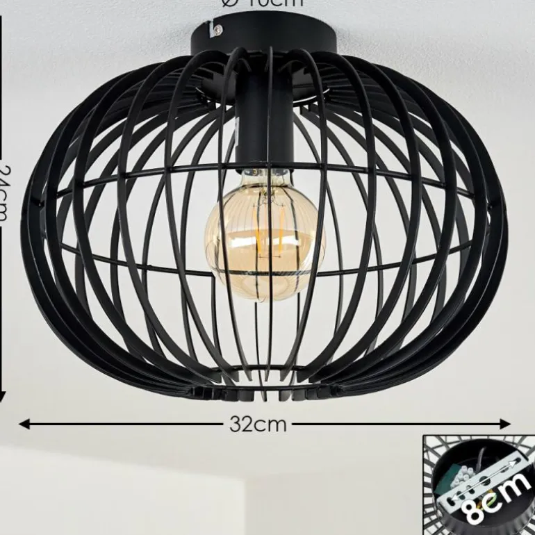Plafonnier Svensbyn Noir, 1 lumière