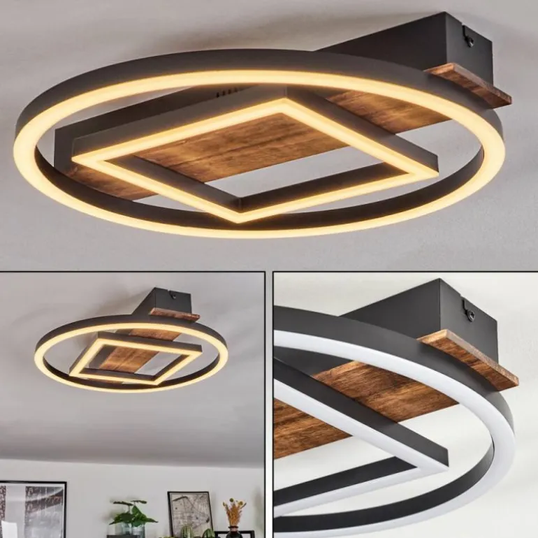 Plafonnier Taboneira LED Noir, 1 lumière