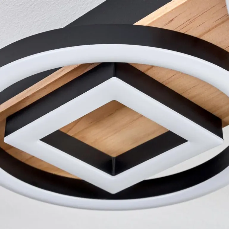 Plafonnier Taboneira LED Écru, Noir, 2 lumières