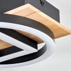 Plafonnier Taboneira LED Écru, Noir, 2 lumières