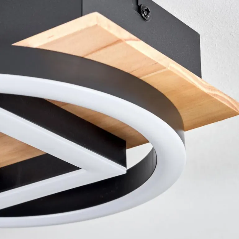 Plafonnier Taboneira LED Écru, Noir, 2 lumières