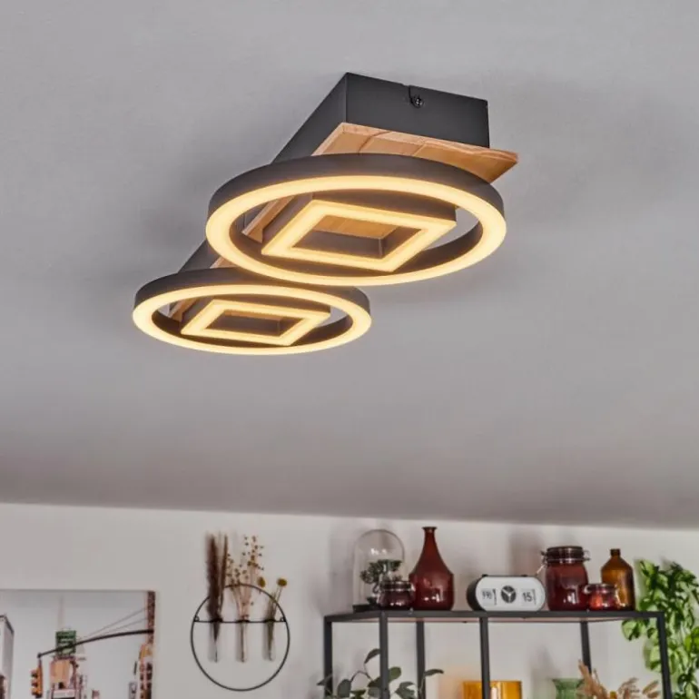 Plafonnier Taboneira LED Écru, Noir, 2 lumières