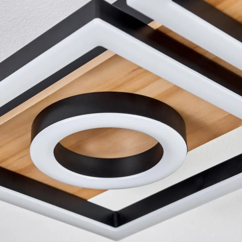 Plafonnier Taboneira LED Écru, Noir, 2 lumières