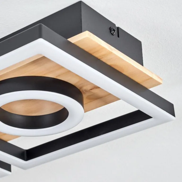 Plafonnier Taboneira LED Écru, Noir, 2 lumières