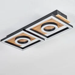 Plafonnier Taboneira LED Écru, Noir, 2 lumières