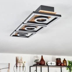 Plafonnier Taboneira LED Écru, Noir, 3 lumières