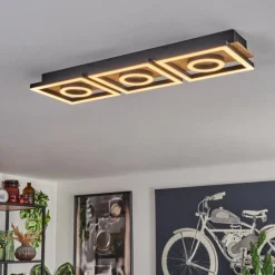 Plafonnier Taboneira LED Écru, Noir, 3 lumières