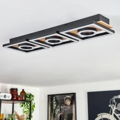 Plafonnier Taboneira LED Écru, Noir, 3 lumières