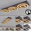 Plafonnier Taboneira LED Brun foncé, Noir, 3 lumières