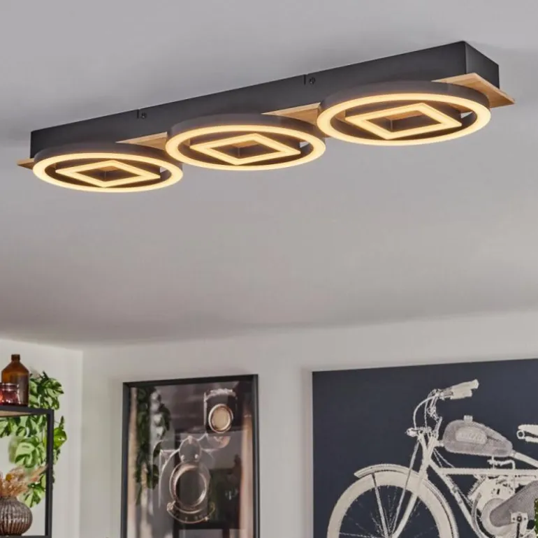 Plafonnier Taboneira LED Écru, Noir, 3 lumières