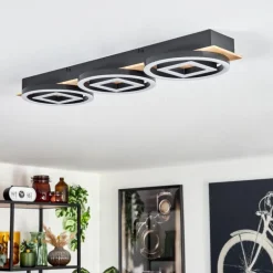 Plafonnier Taboneira LED Écru, Noir, 3 lumières