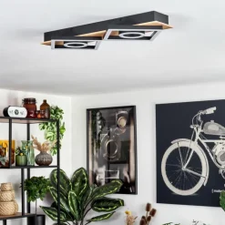 Plafonnier Taboneira LED Écru, Noir, 2 lumières