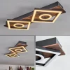 Plafonnier Taboneira LED Brun foncé, Noir, 2 lumières