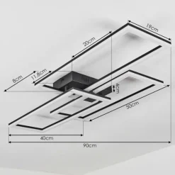 Plafonnier Taleta LED Noir, 1 lumière