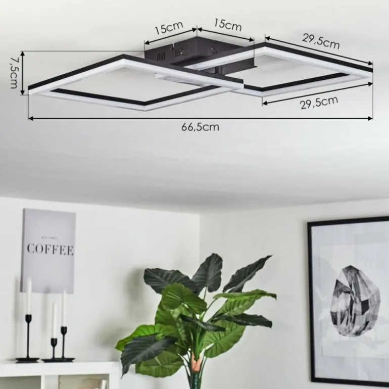 Plafonnier Taleta LED Noir, 1 lumière