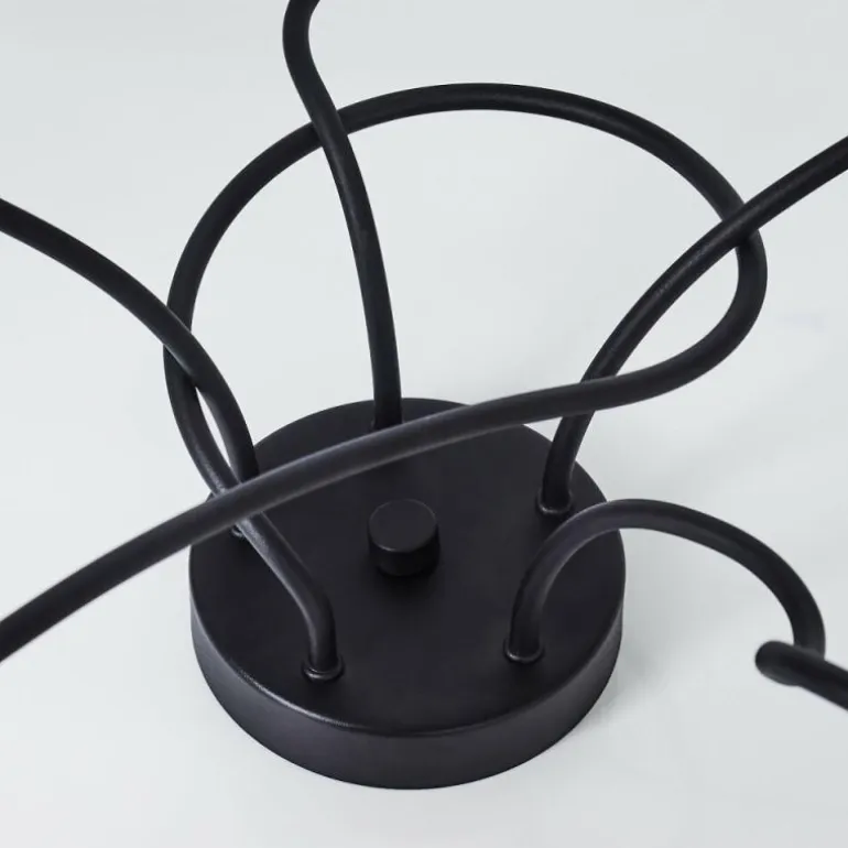 Plafonnier Tambo Noir, 5 lumières