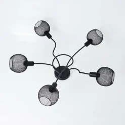 Plafonnier Tambo Noir, 5 lumières