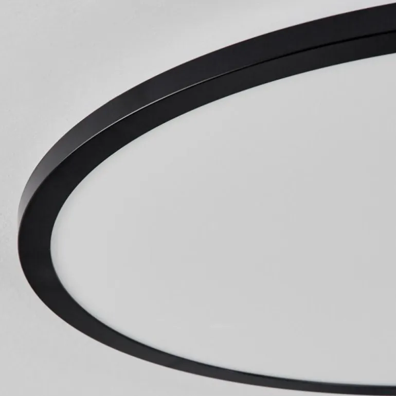 Plafonnier Tamesch LED Noir, 1 lumière, Télécommandes