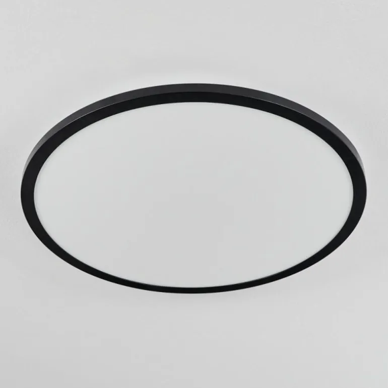 Plafonnier Tamesch LED Noir, 1 lumière, Télécommandes