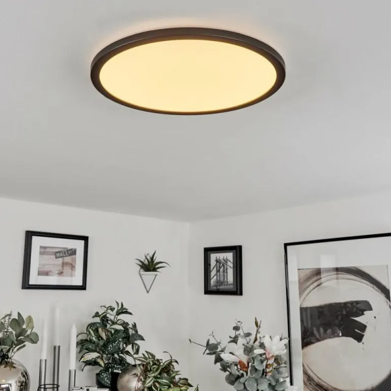 Plafonnier Tamesch LED Noir, 1 lumière