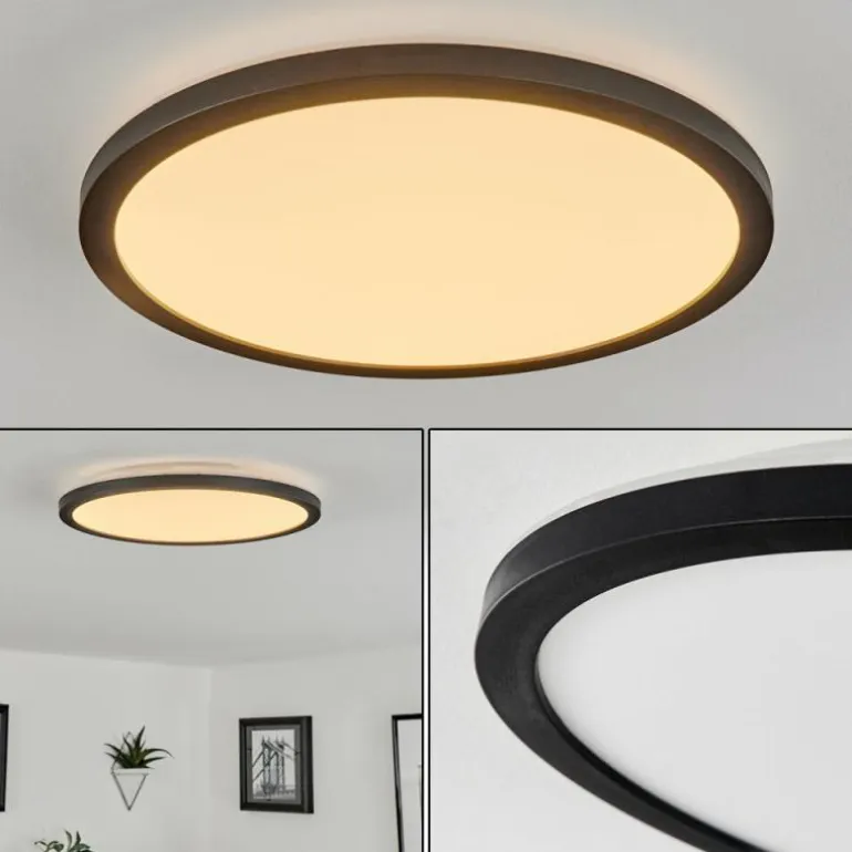 Plafonnier Tamesch LED Noir, 1 lumière