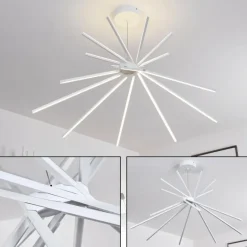 Plafonnier Teles LED Blanc, 1 lumière