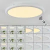 Plafonnier Telsen LED Blanc, 2 lumières, Télécommandes, Changeur de couleurs