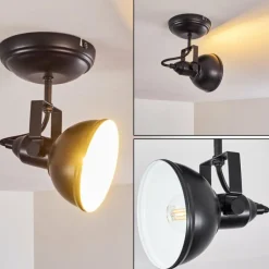 Plafonnier Tina Noir, 1 lumière