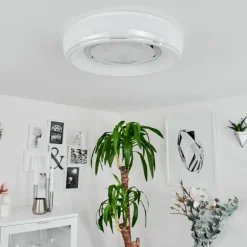 Plafonnier Tobosy LED Blanc, 1 lumière, Télécommandes