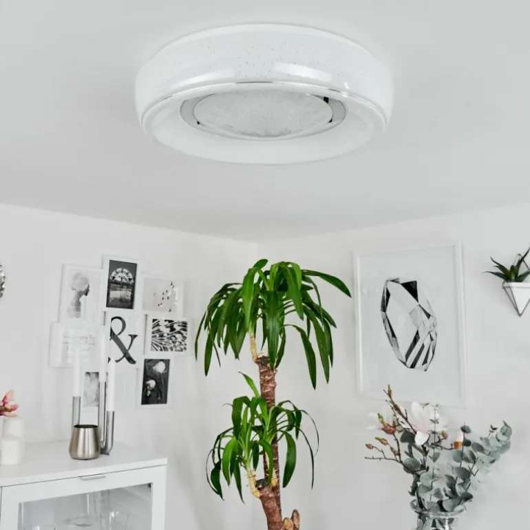 Plafonnier Tobosy LED Blanc, 1 lumière, Télécommandes